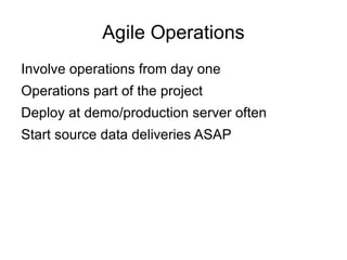 Agile architecture, dimension models 