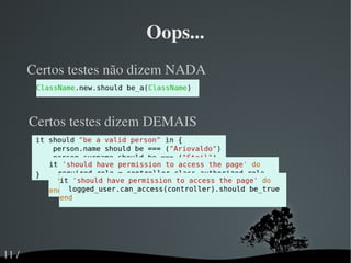 Intro – Testes se Pagam Testes demoram para ser escritos? 