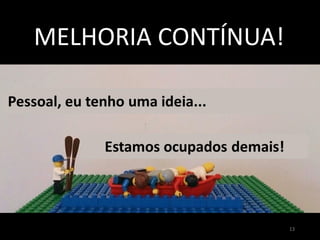 MELHORIA CONTÍNUA!
13
 