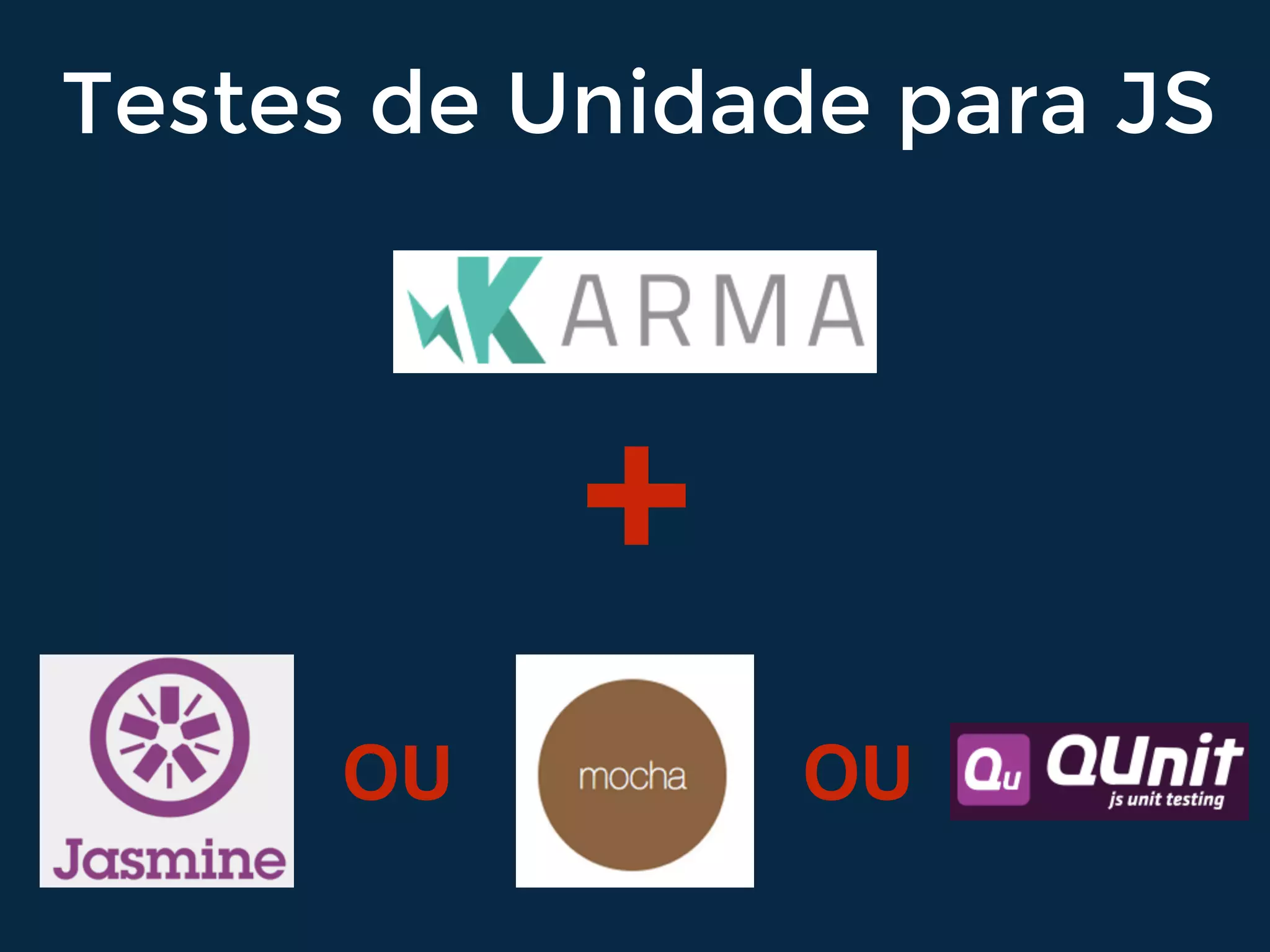 +
OU OU
Testes de Unidade para JS
 