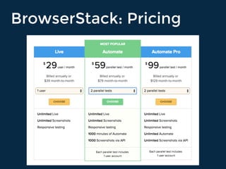 BrowserStack: Pricing
 
