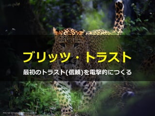 Photo credit: lensnmatter on VisualHunt.com / CC BY-SA
ブリッツ・トラスト
最初のトラスト(信頼)を電撃的につくる
 