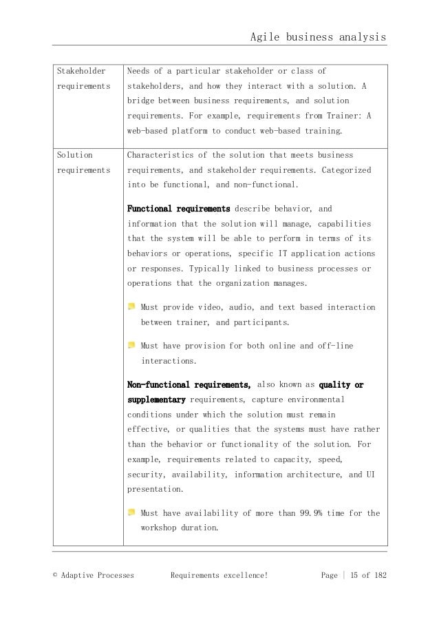 agile business analysis v1 sample business requirements sample