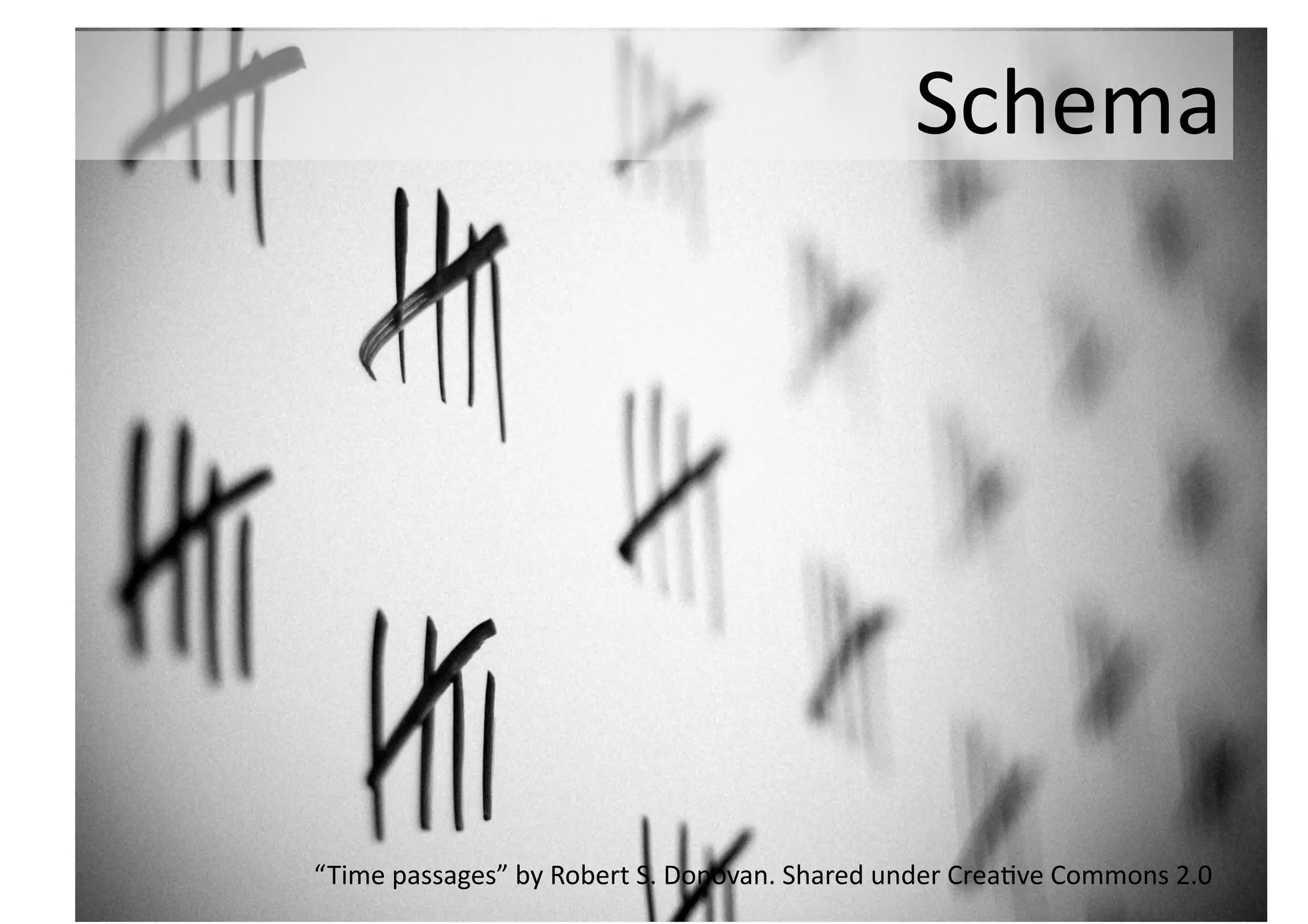 Schema 
“Time 
passages” 
by 
Robert 
S. 
Donovan. 
Shared 
under 
Crea;ve 
Commons 
2.0 
 