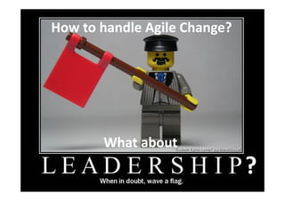 How to handle Agile Change?




       What about
                              ?
 