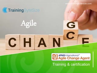 www.trainingbytesize.com
Training & certification
Agile
 