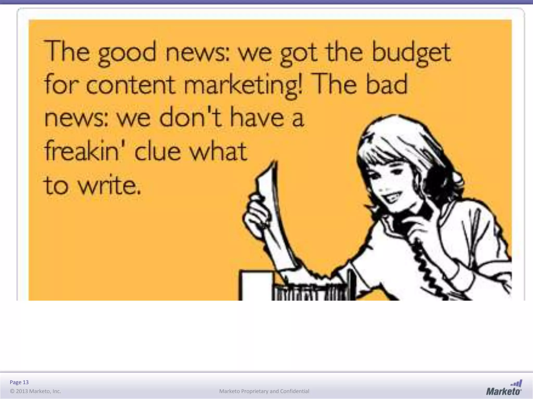 Page 13
© 2013 Marketo, Inc. Marketo Proprietary and Confidential
 