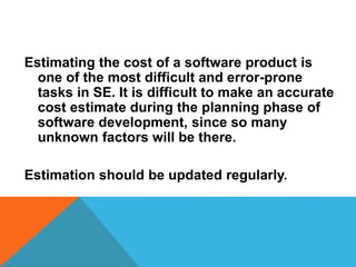 Agile cost estimation | PPTX