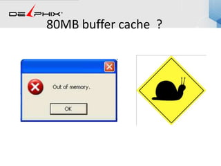 80MB buffer cache ?
 