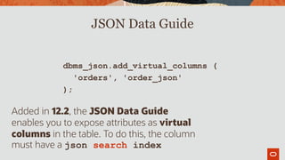 Agile Database Development with JSON