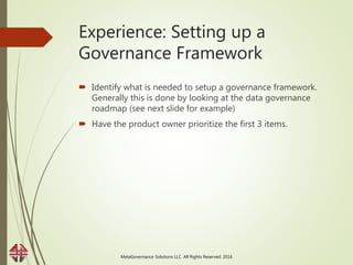 Agile Data Governance Tutorial | PPTX