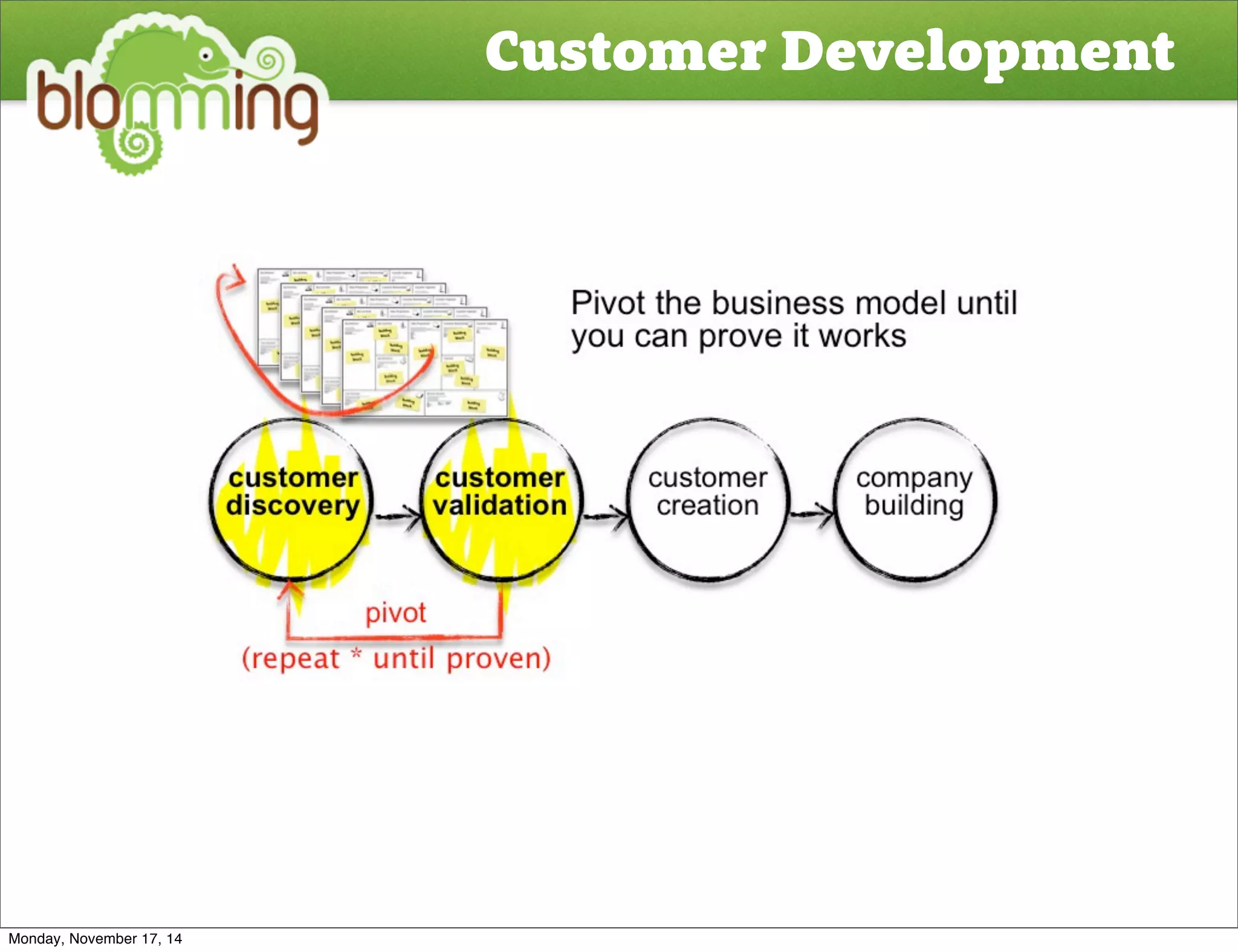 Customer Development 
Monday, November 17, 14 
 