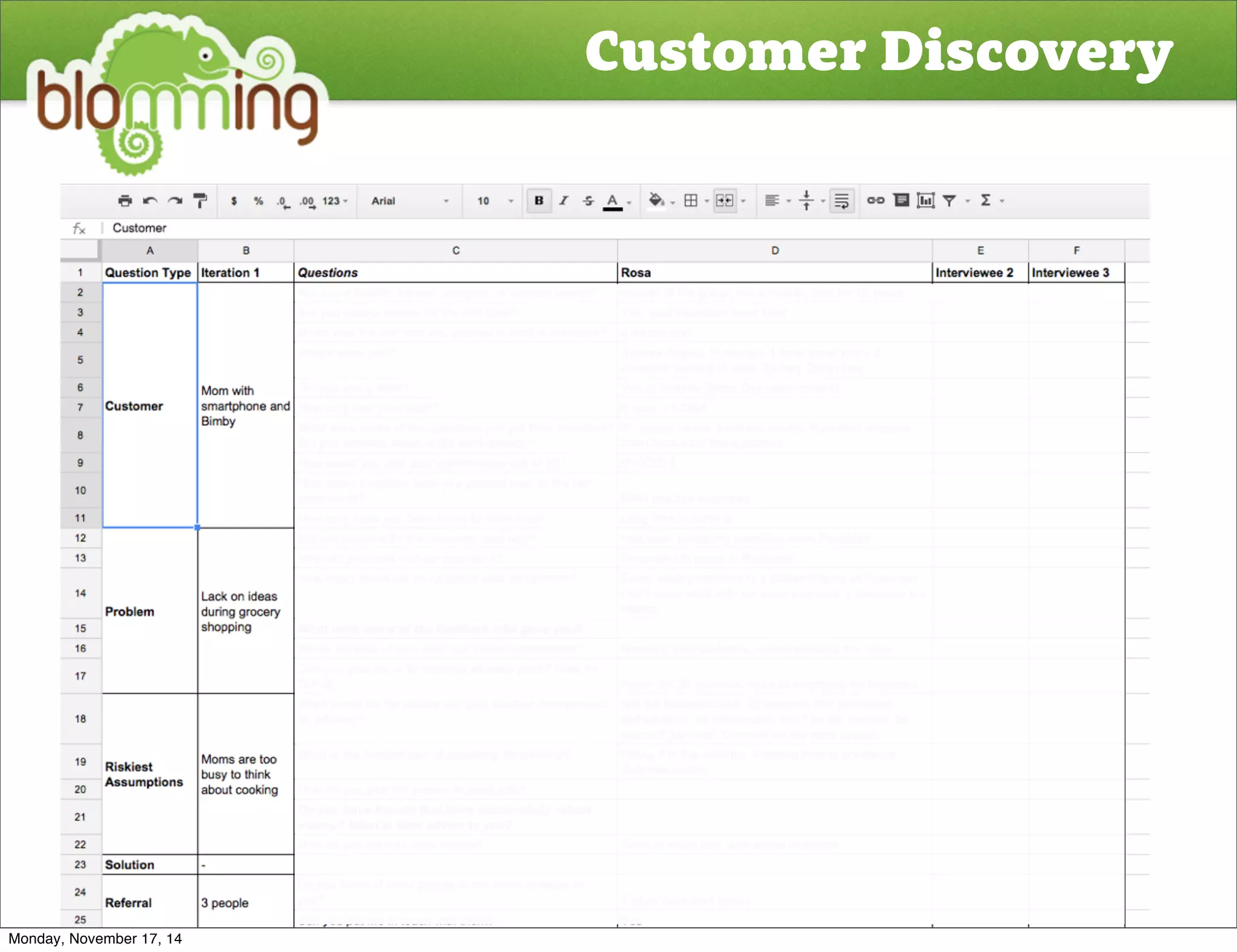Customer Discovery 
Monday, November 17, 14 
 
