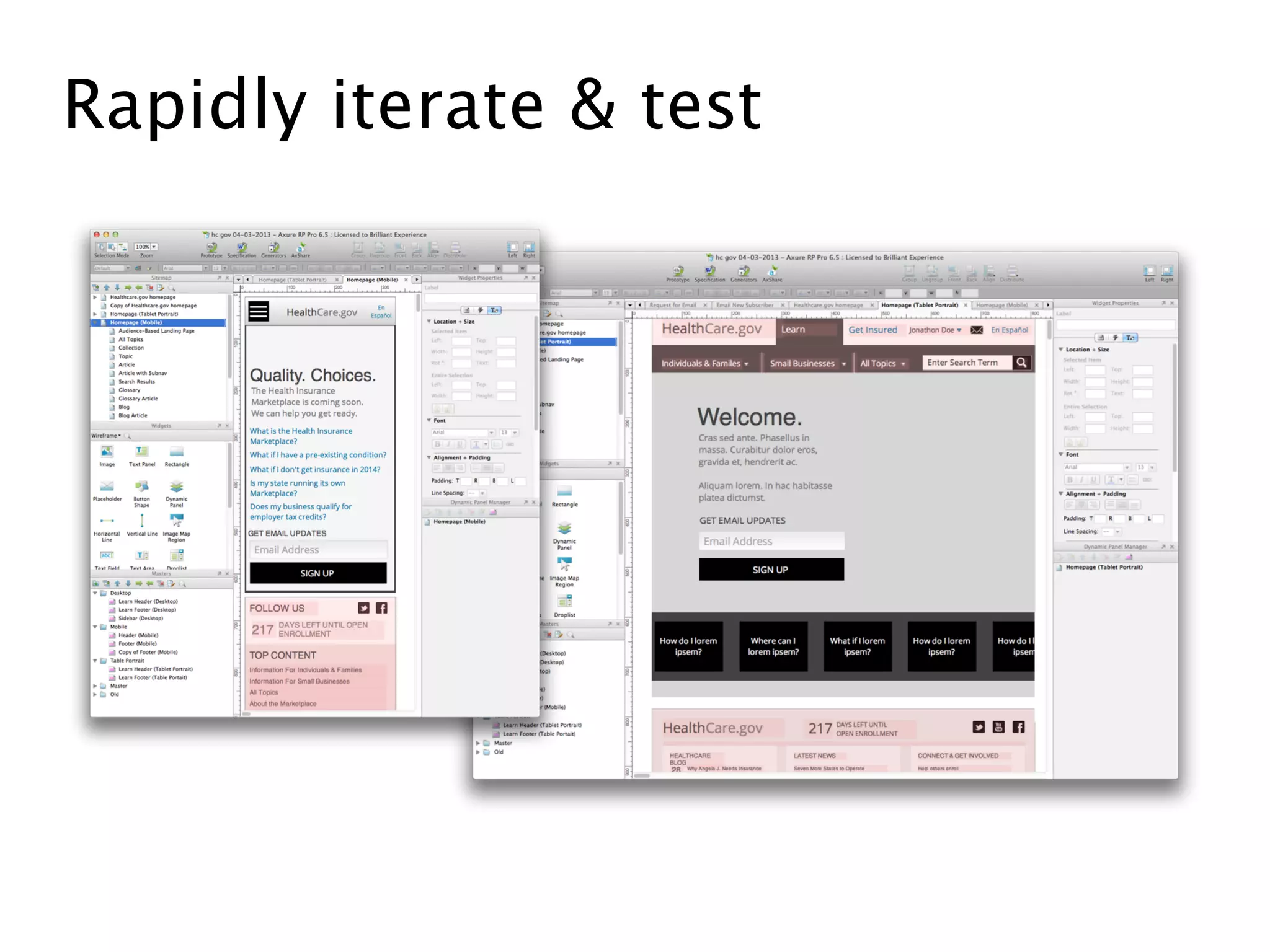 Rapidly iterate & test
 
