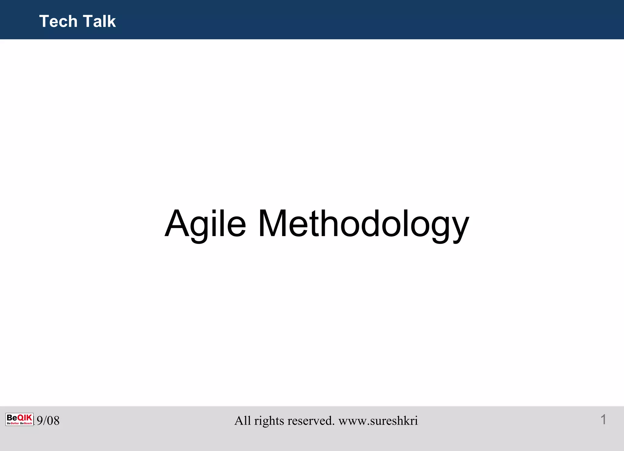 Tech Talk Agile Methodology 