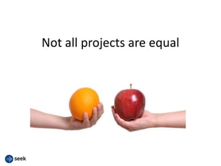 Not all projects are equal
 