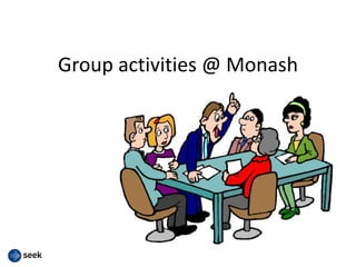 Group activities @ Monash
 