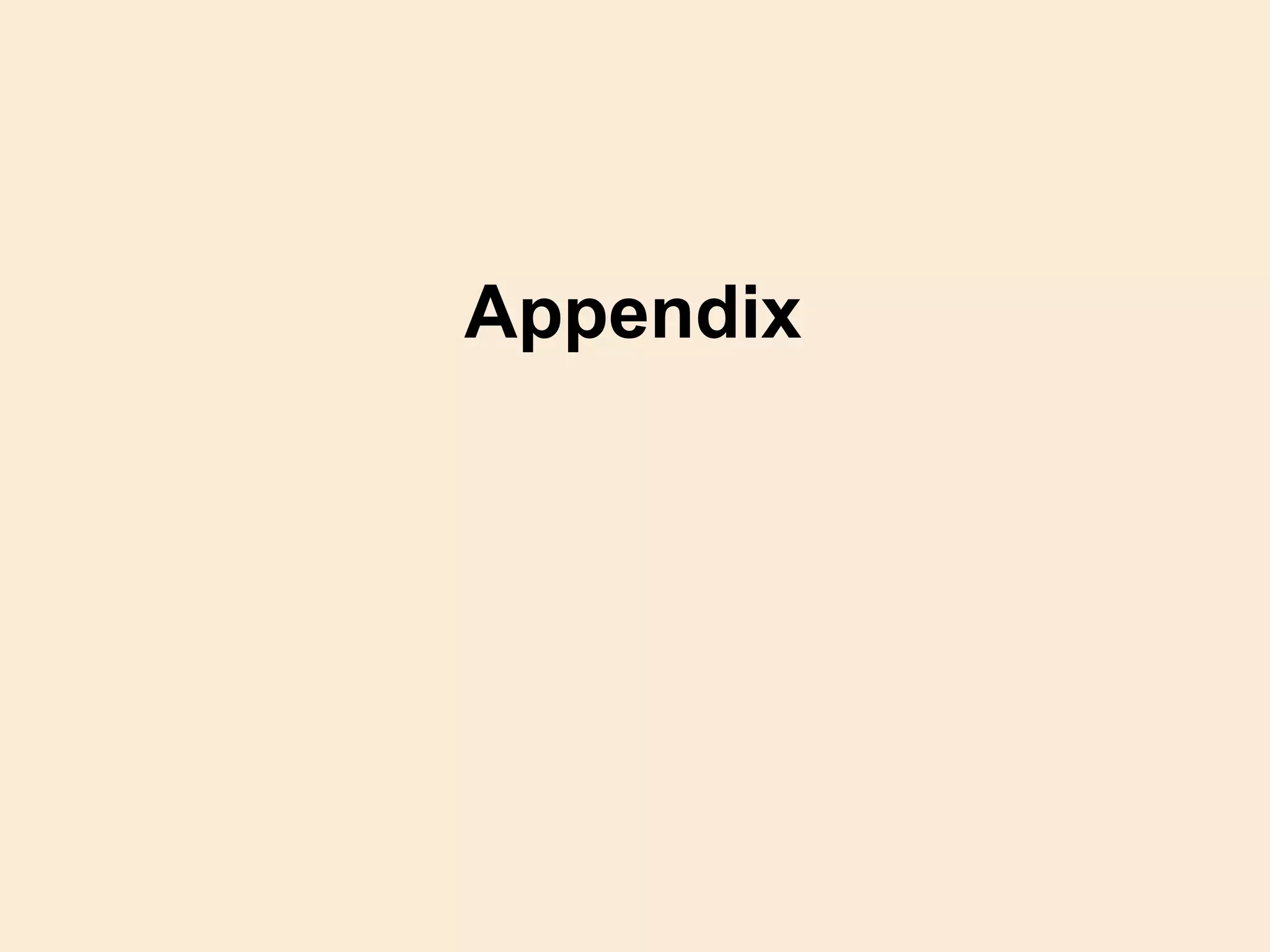 Appendix 
