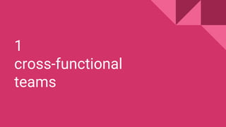 1
cross-functional
teams
 