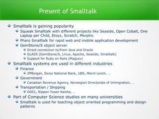 Agile Development with Smalltalk - Long | PPT
