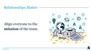 #MMwebinar
Align everyone to the
mission of the team.
Relationships Matter
 
