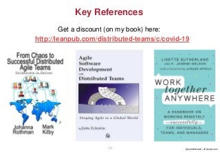 @JuttaEckstein | JEckstein.com18
Key References
Get a discount (on my book) here:
http://leanpub.com/distributed-teams/c/c...
