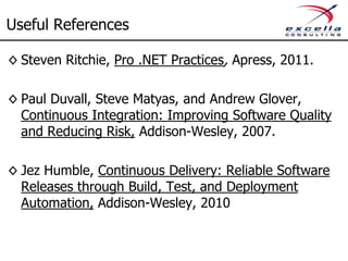 One More Thing - Developers
Developer’s Bill of Rights
1. Every programmer shall have two monitors
2. Every programmer shall have a fast PC
3. Every programmer shall have their choice of mouse
and keyboard
4. Every programmer shall have a comfortable chair
5. Every programmer shall have a fast internet
connection
6. Every programmer shall have {effective} working
conditions
Posted by Jeff Atwood , http://www.codinghorror.com/blog/2006/08/the-
programmers-bill-of-rights.html
 