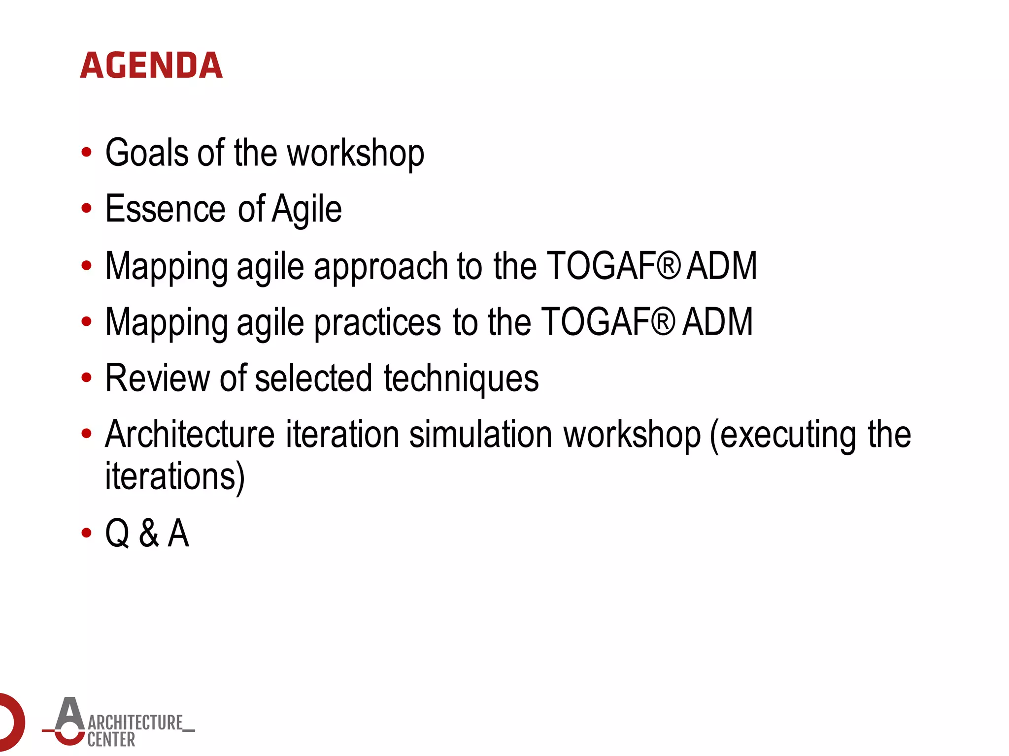 MAPPING TOGAF® ADM AND AGILE APPROACH | PDF