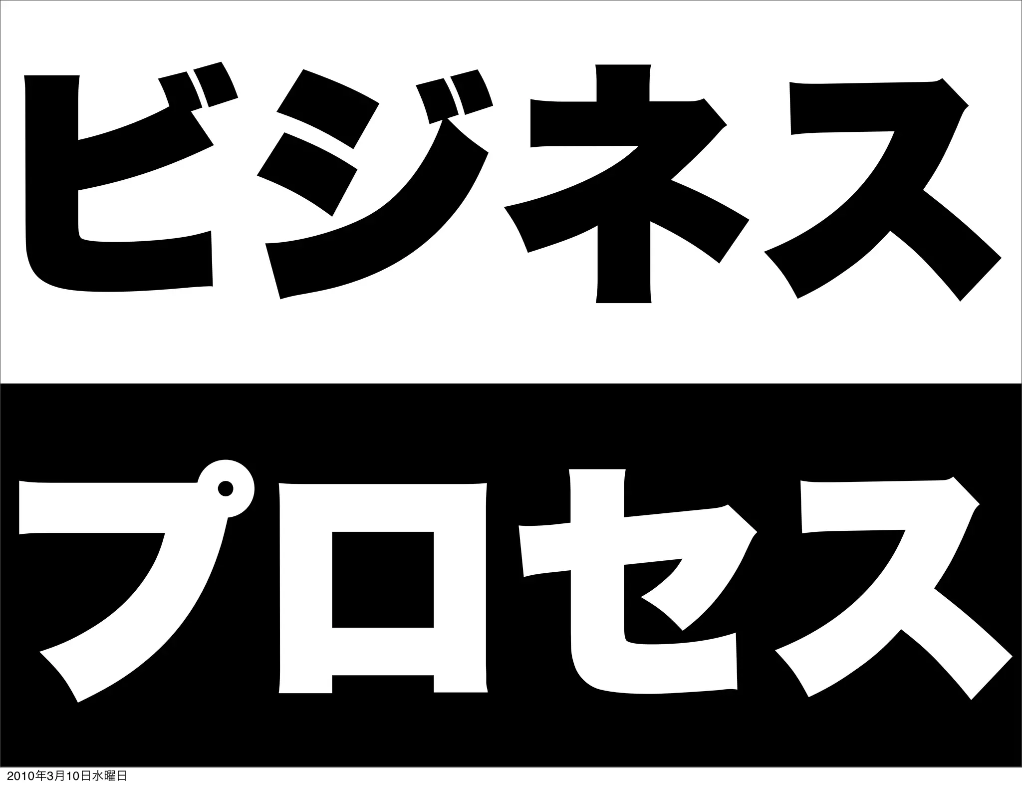 ビジネス
プロセス
2010年3月10日水曜日
 