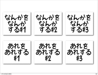 なんかを    なんかを    なんかを
           なんか     なんか     なんか
           する#1    する#2    する#3

           あれを     あれを     あれを
      ...
