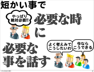 短かい事で
               やっぱり
               絶対必要!!!!




                          よく考えみて 今なら
                          こうしたい...