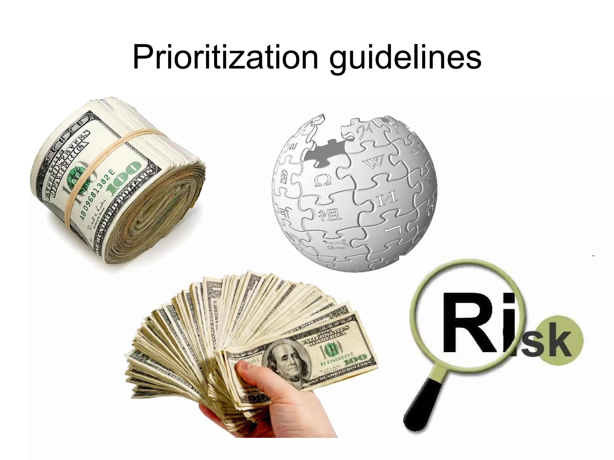 Prioritization guidelines 