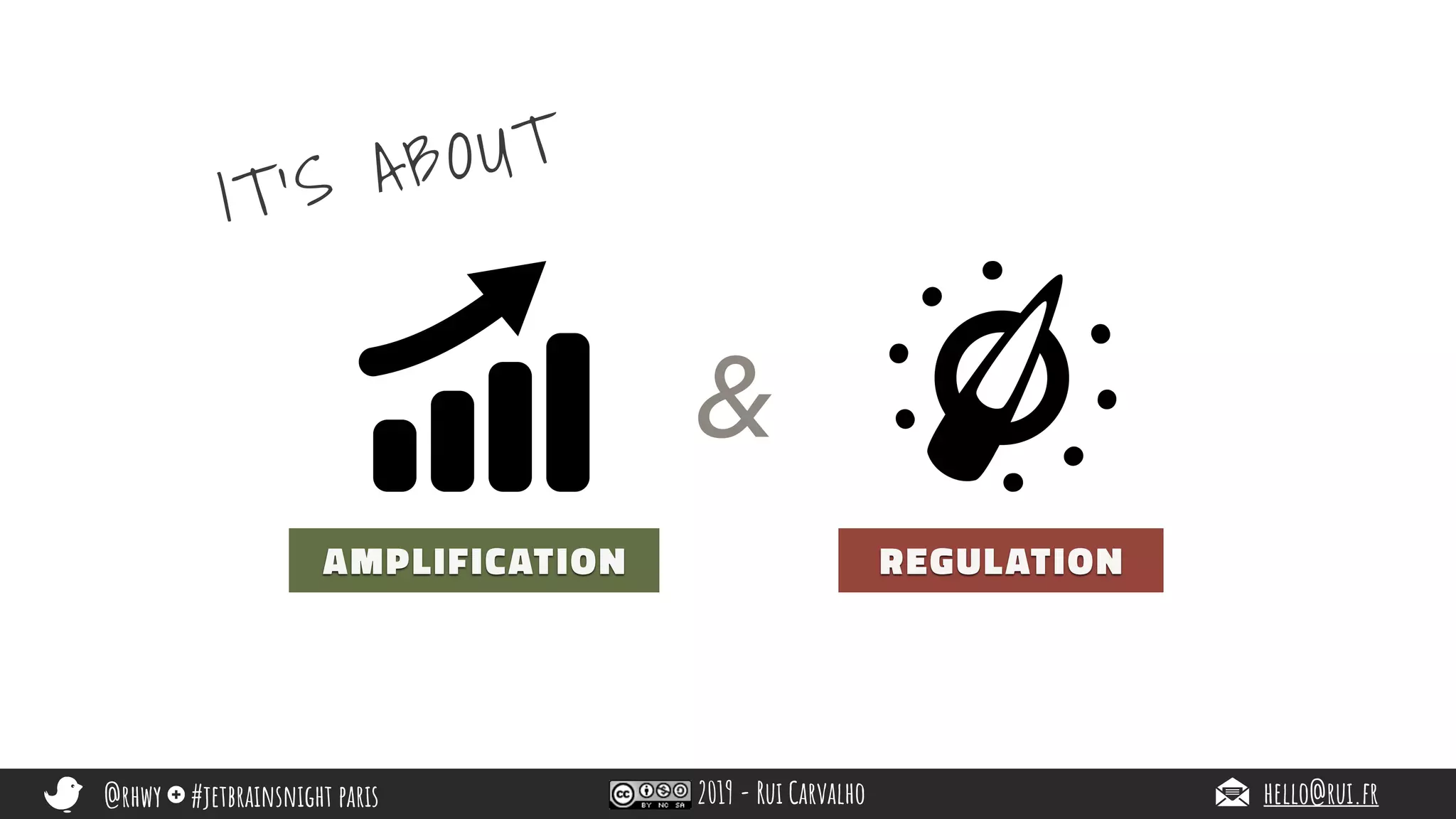 @rhwy #jetbrainsnight paris 2019 - Rui Carvalho hello@rui.fr
IT’S ABOUT
REGULATION
&
AMPLIFICATION
 