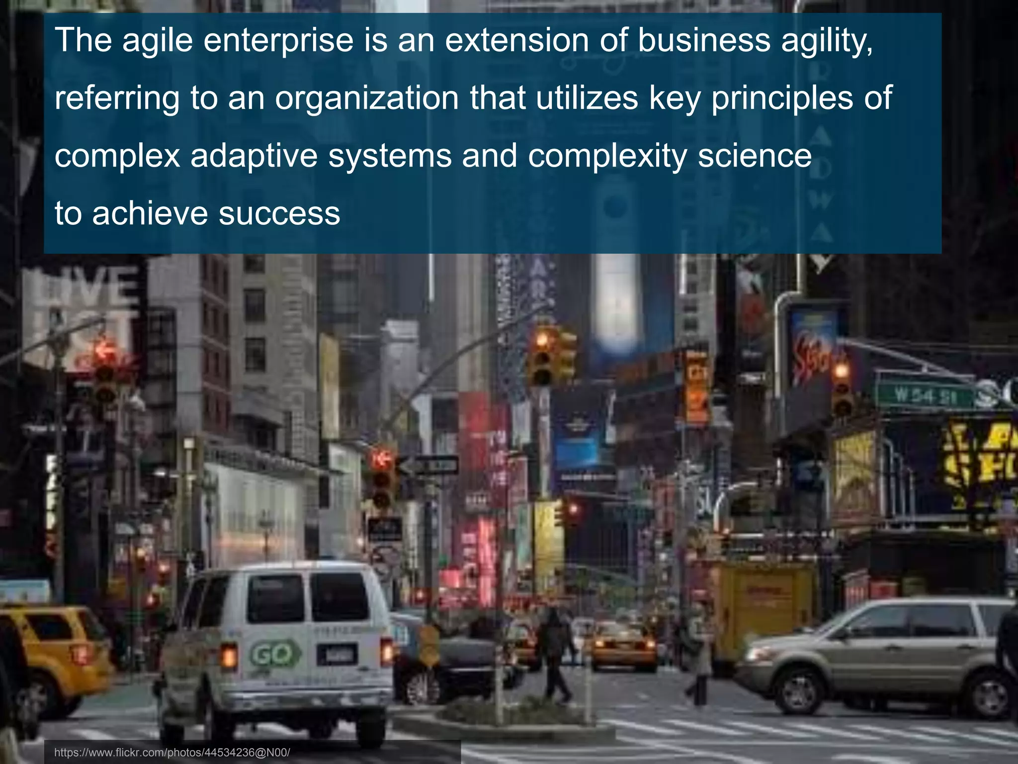 Agile Enterprise 
Requires a conscious decision, 
to make the entire company, 
live, breath and be agile. 
64 
An entire company at: ‘Optimise for Systems’ 
 
