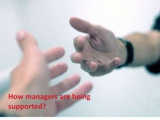 How managers are being supported? 