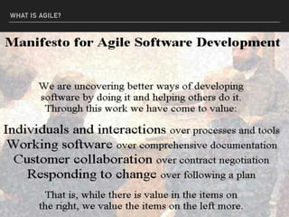WHAT IS AGILE?
 