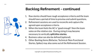 Safe Refinement Agile Framework Recommendations and Refreshers | PDF
