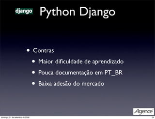 Comparação entre Frameworks Web Ágeis