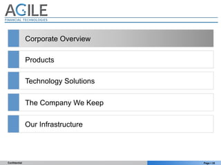 Corporate Overview

               Products

               Technology Solutions

               The Company We Keep

    ...
