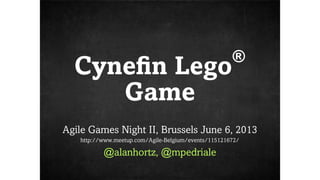Agile Games Night II (Brussels) Cynefin Lego Game