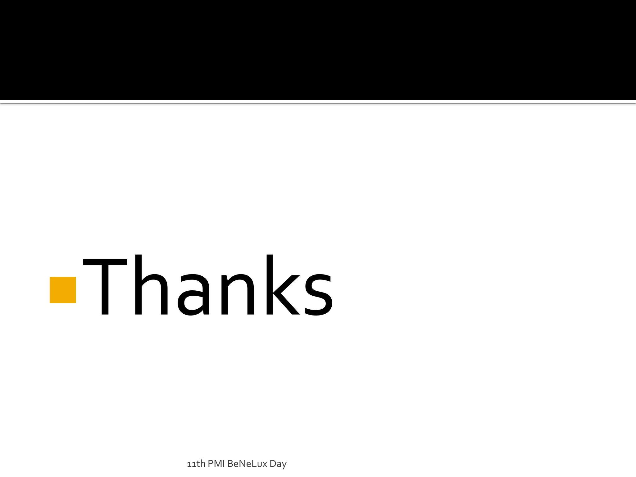 Thanks11th PMI BeNeLux Day