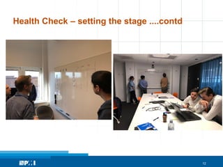12
Health Check – setting the stage ....contd
 