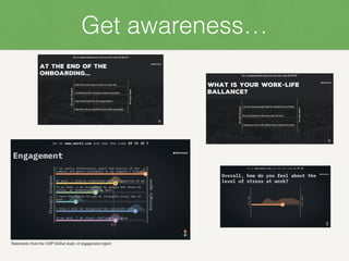 Get awareness…
Statements from the ADP Global study of engagement report
 
