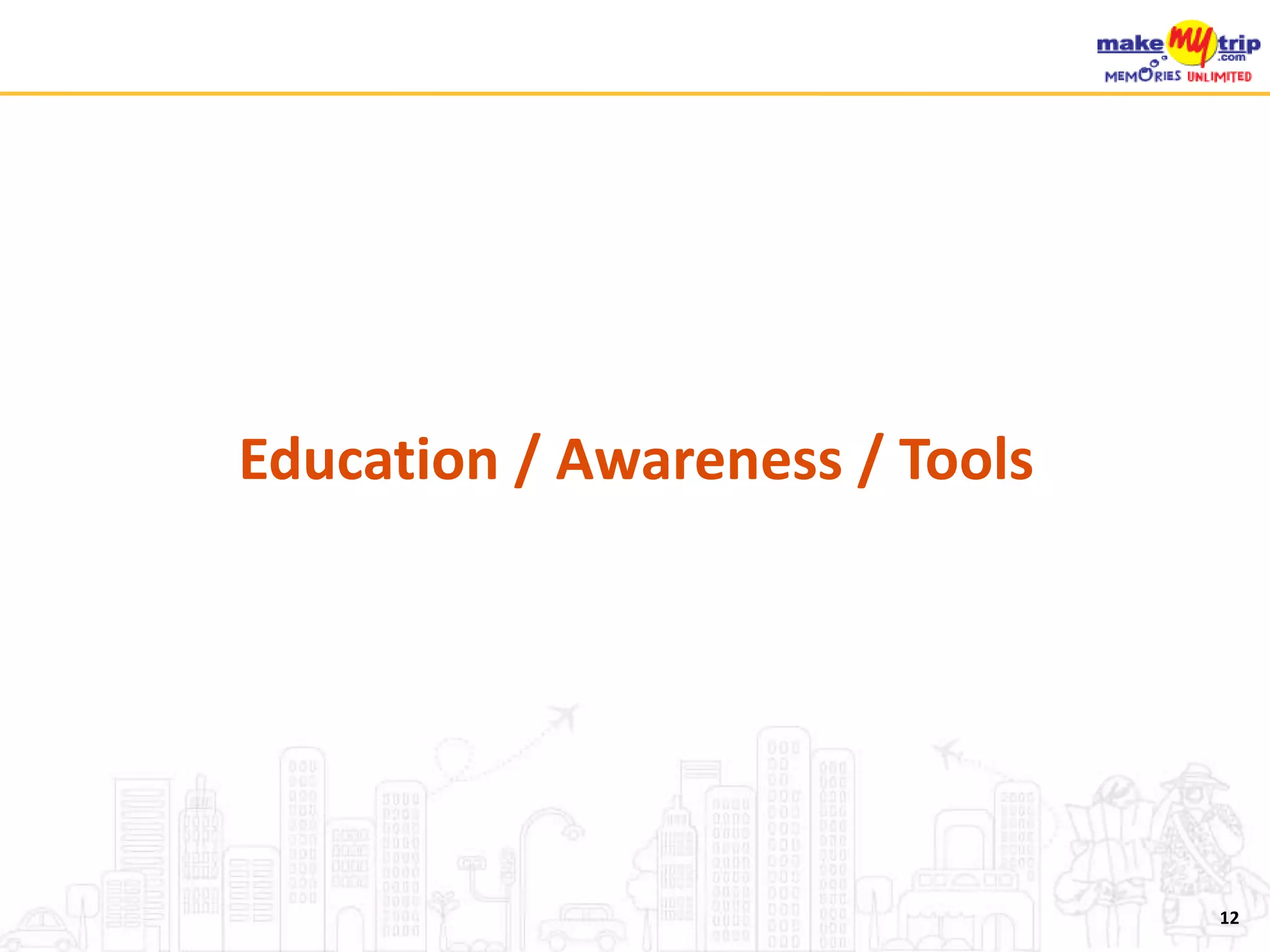 Education / Awareness / Tools
12
 