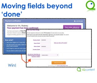 Moving fields beyond
‘done’




 Win!
 