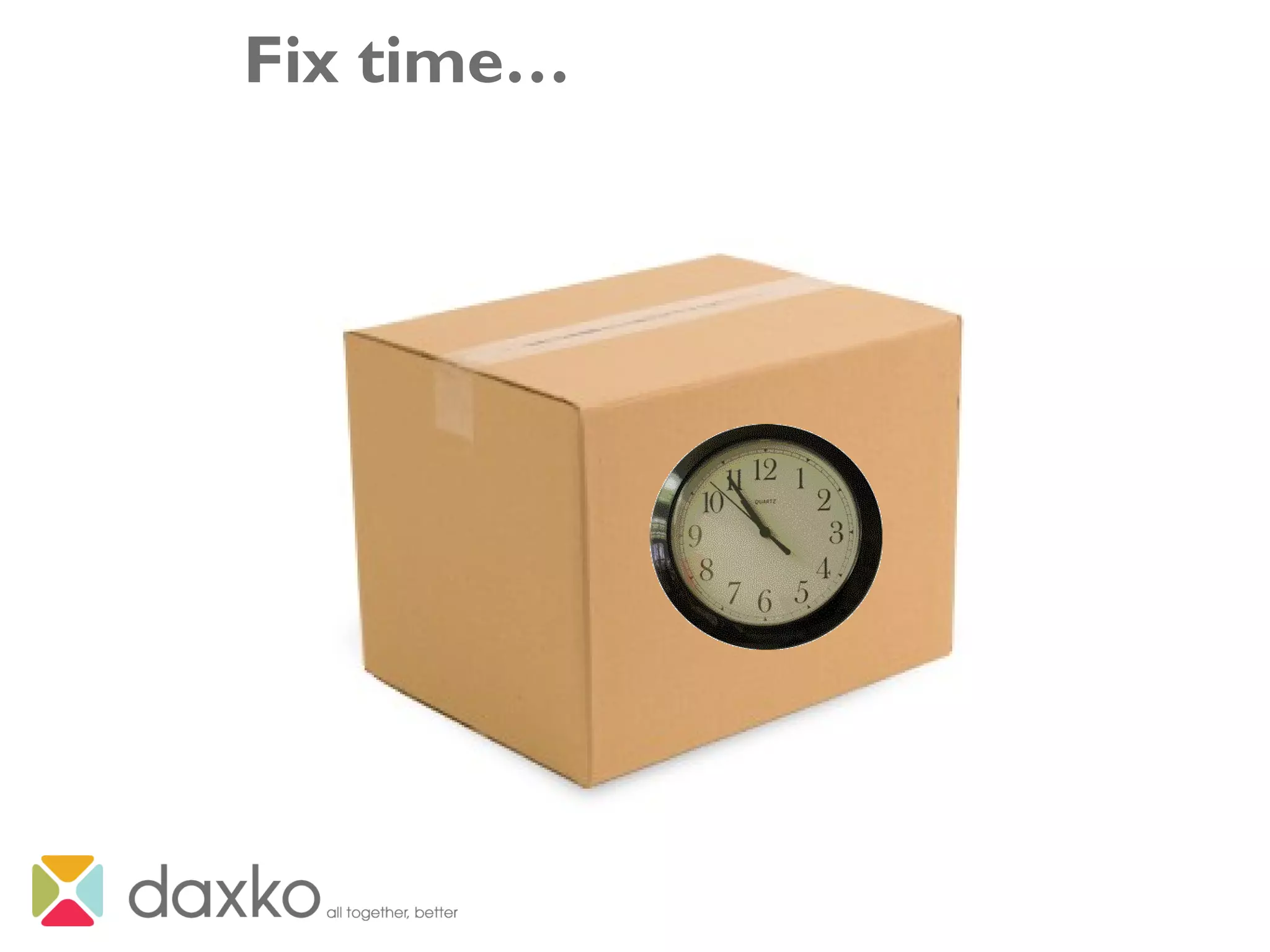 Fix time…
 