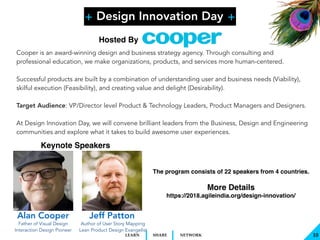 + +
SHARELEARN NETWORK 10
Design Innovation Day
Cooper is an award-winning design and business strategy agency. Through co...