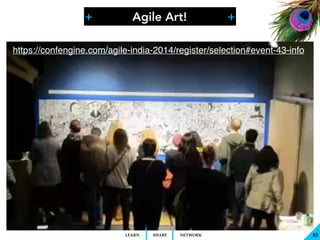 + +
SHARELEARN NETWORK
Agile Art!
85
https://confengine.com/agile-india-2014/register/selection#event-43-info
 