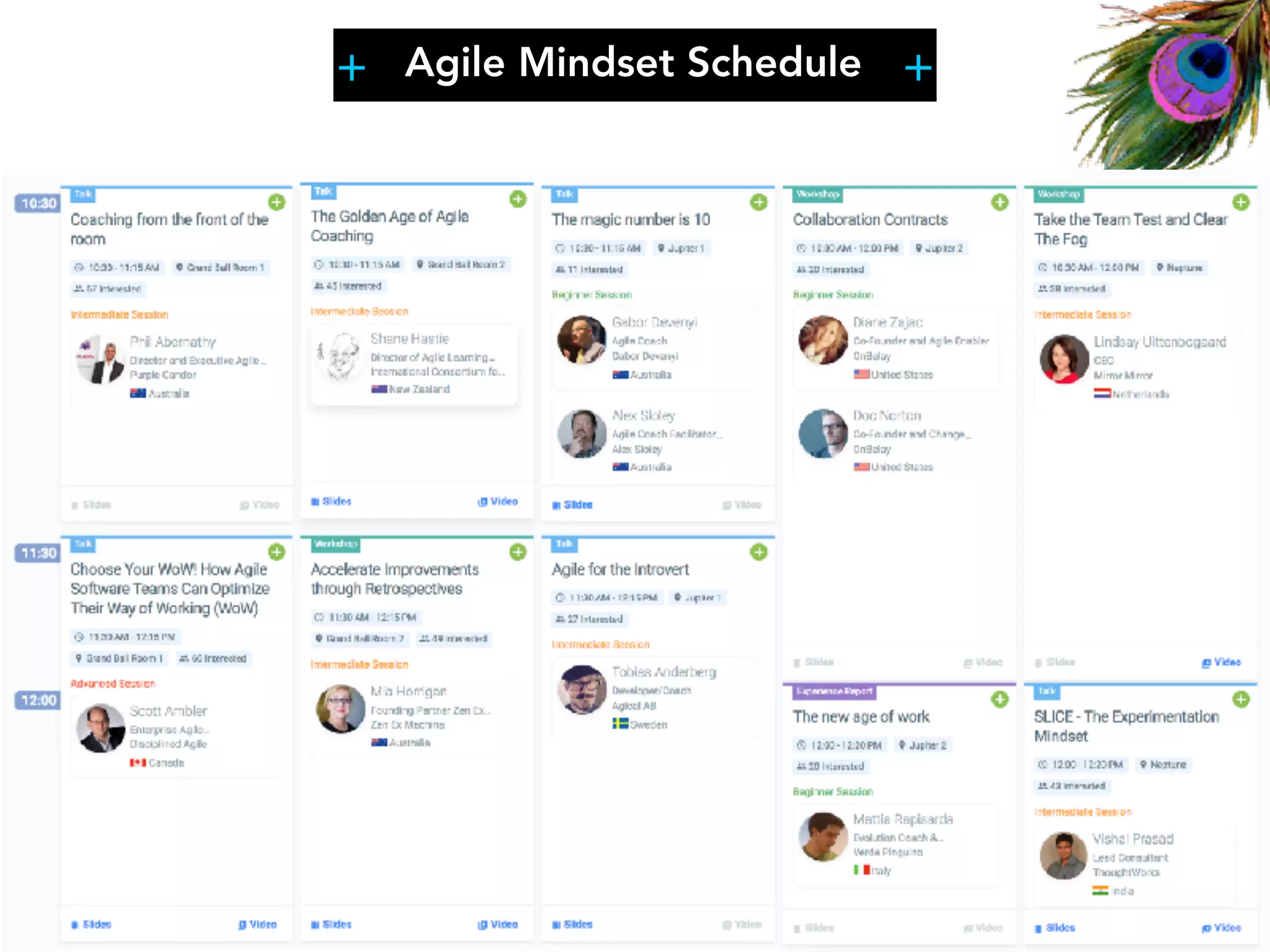 + +
SHARELEARN NETWORK 10
Agile Mindset Schedule
 