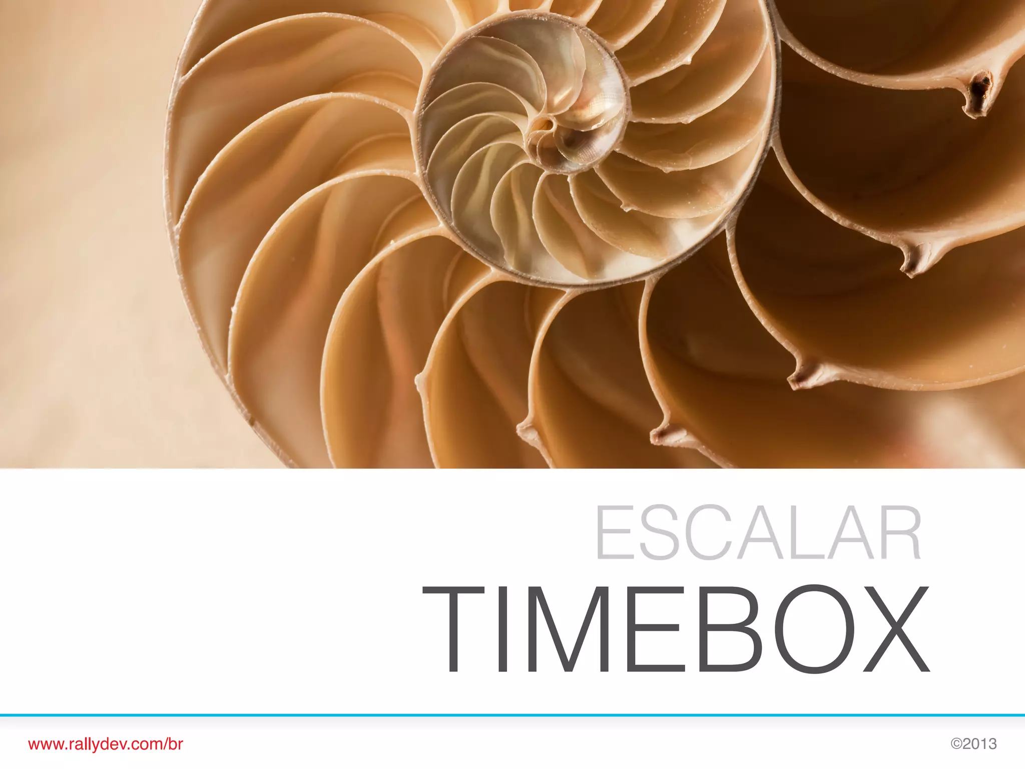ESCALAR

TIMEBOX
www.rallydev.com/br!

©2013!

 